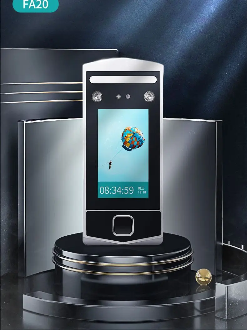 4.3Inch TFT Screen Dynamic Face & Fingerprint Recongintion Machine Door Access Control and Time Attendance System
