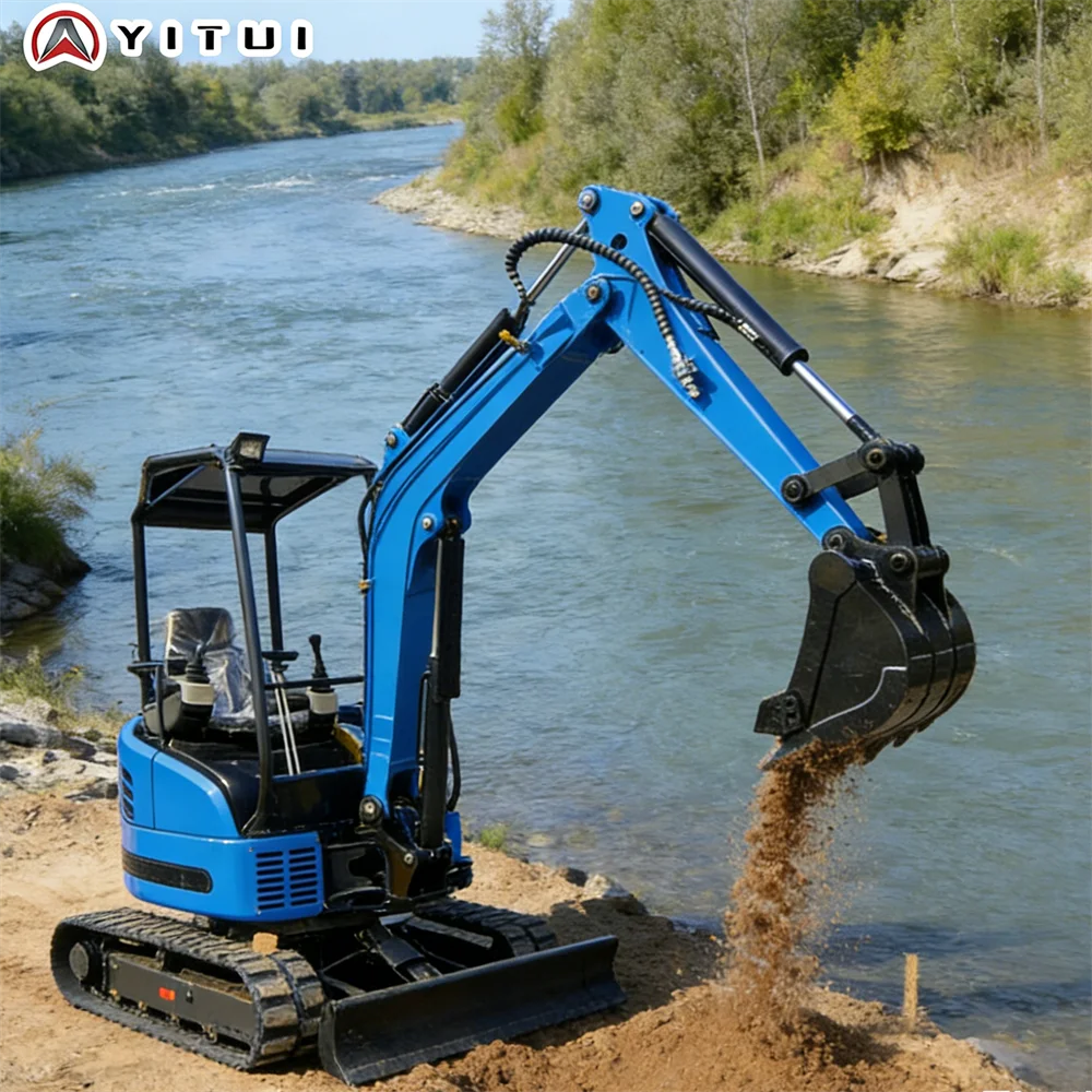 YITUI 2 Ton Small Excavator, Support Customized, Low Cost, Multifunctional, High Quality Closed Cab, Crawler Model