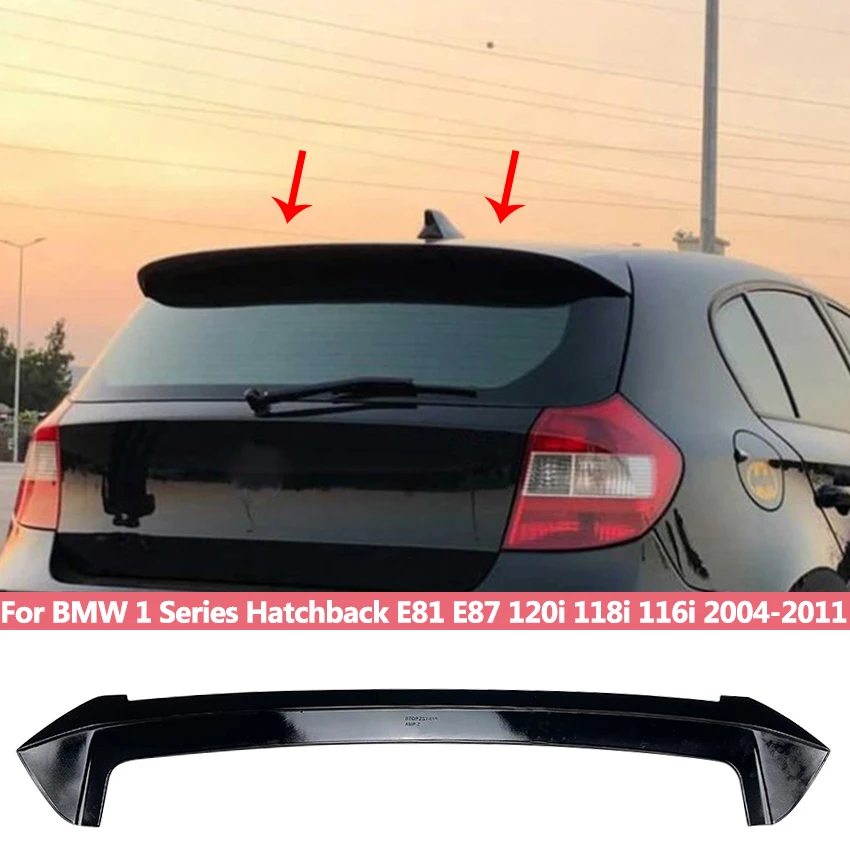 Car Roof Spoiler Rear Trunk Spoiler Rear Wing ABS Body Kits Tuning For BMW 1 Series Hatchback E81 E87 120i 118i 116i 2004-2011 car rear wing spoiler car roof spoiler