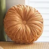 Throw Pillow Hand Sewn Pleated 3D Dutch Velvet Pumpkin Backrest Waist Lumbar Support Cushion Mat For Sofa Bed Floor Office Chair 2