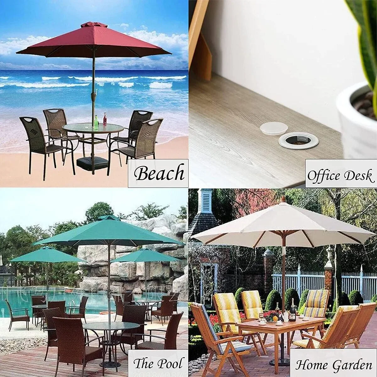 Ring Cap Outdoor Silicone Furniture Supplies Table Glass 1.6in Protection Hole Beach And Umbrella Plug Set Seal For