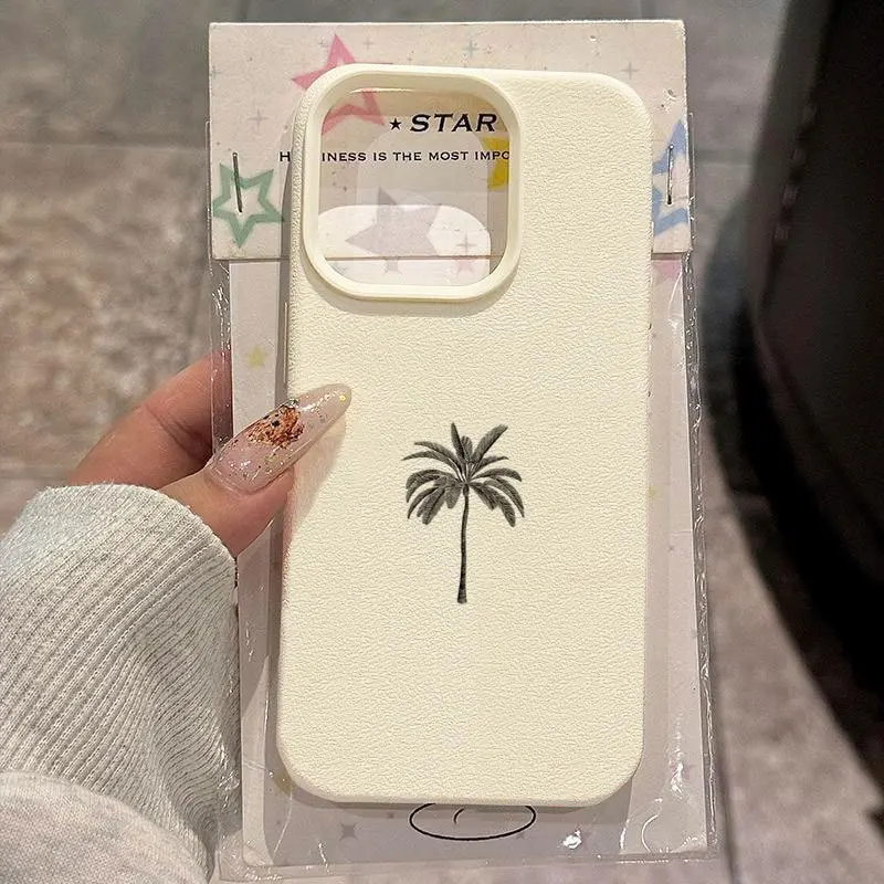 Minimalist Palm Tree Pattern Soft TPU Phone Case Cover