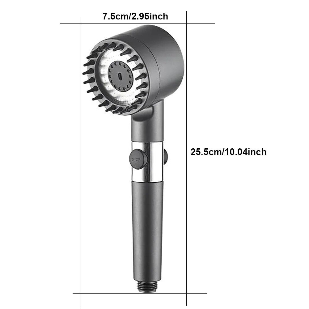 High-Pressure Water-Saving Handheld Showerhead with Multi-Mode Massage and Filter System