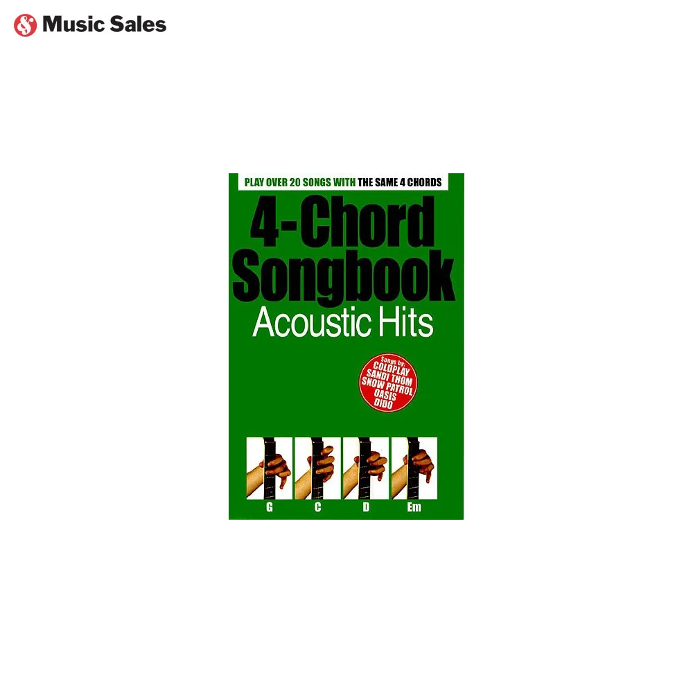 MusicSales AM987756 - 4-CHORD SONGBOOK ACOUSTIC HITS GUITAR BOOK | Канцтовары для офиса и дома