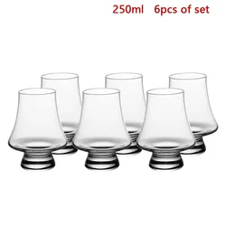 Crystal Glass Whiskey Cup Set - Elegant Lead-Free Drinking Glasses - 250ml (6pcs)