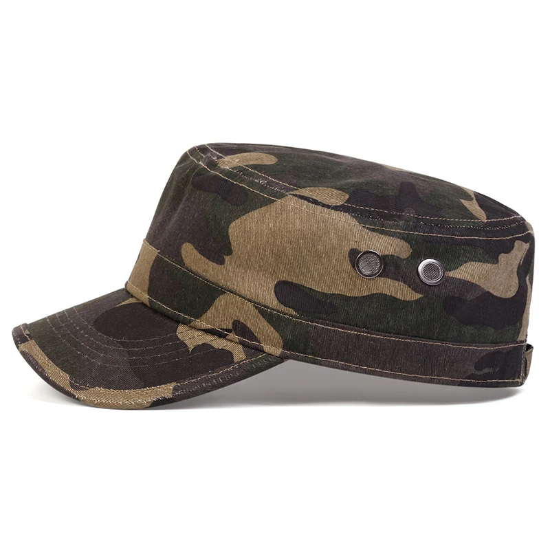 Camouflage Baseball Cap Unisex Flat Top Spring Autumn Sailor Hats Men Captain Military Caps