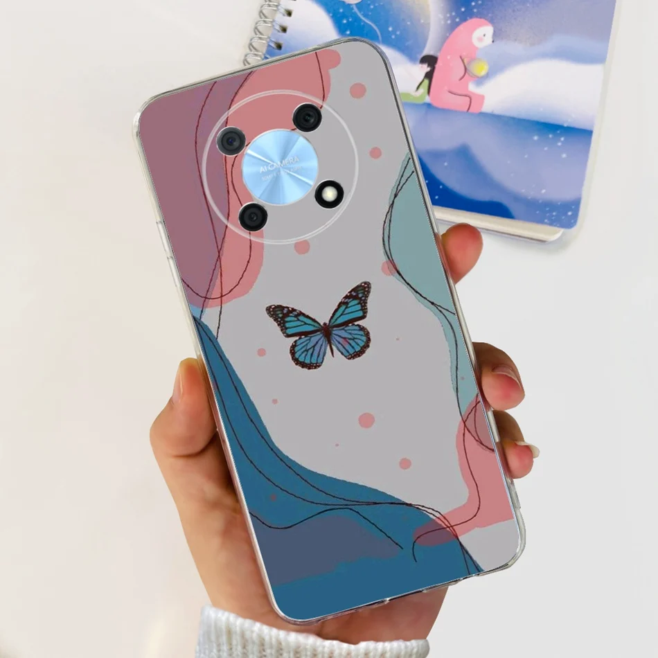 Elegant Printing Soft Silicone Clear TPU Slim Phone Case