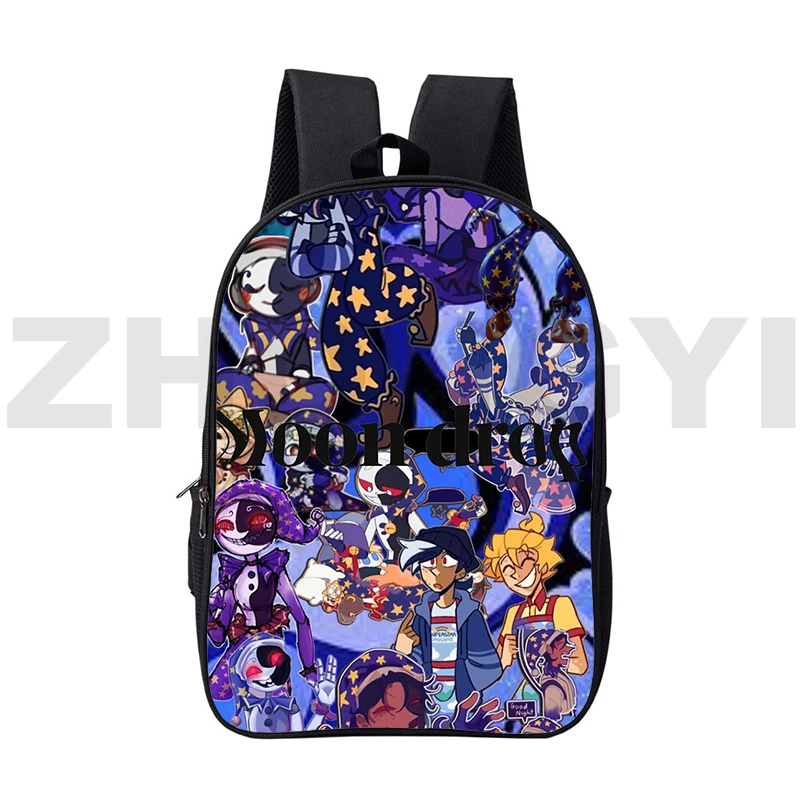 Mens Anime Fnaf Sundrop Moondrop 3D Zaini Preppy Style College Laptop School Bags 16 Pollici Large Canvas Children Cute Bookbag