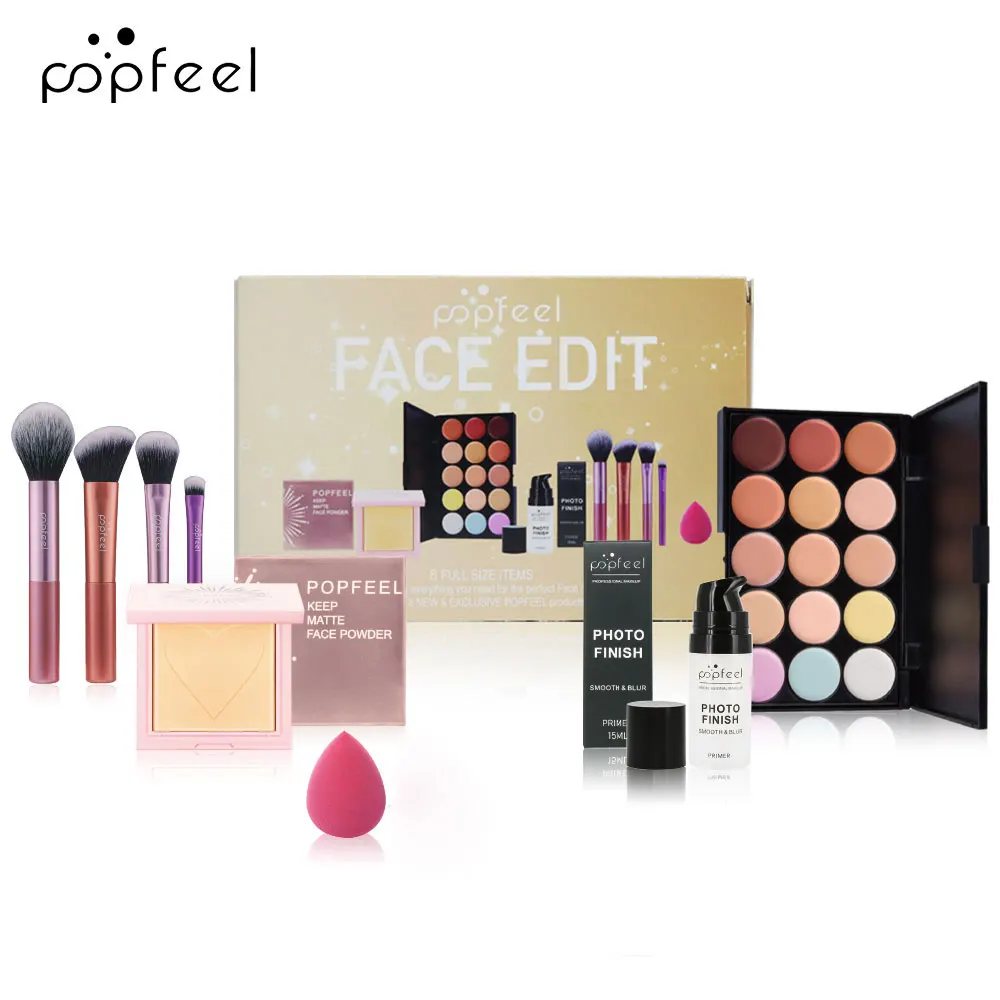 Makeup Kit Face Makeup Mini Foundation Primer Powder Brush