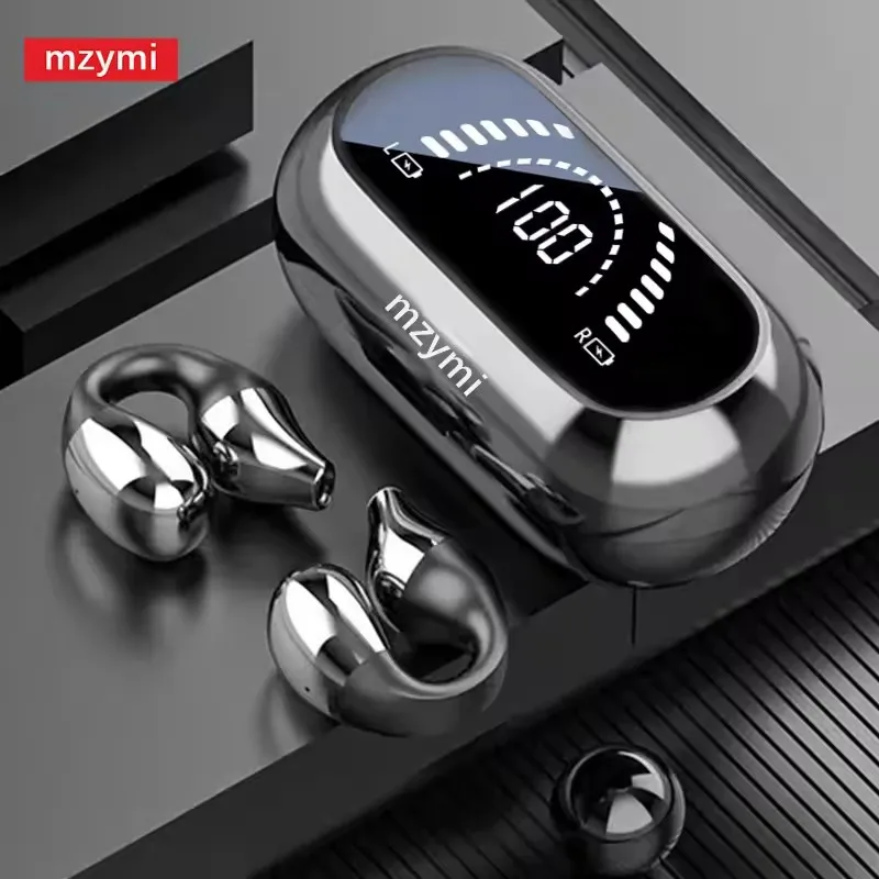 Mzymi S03 Open-Ear Clip Wireless Earbuds Bluetooth 5.3 Waterproof Sports Headphones
