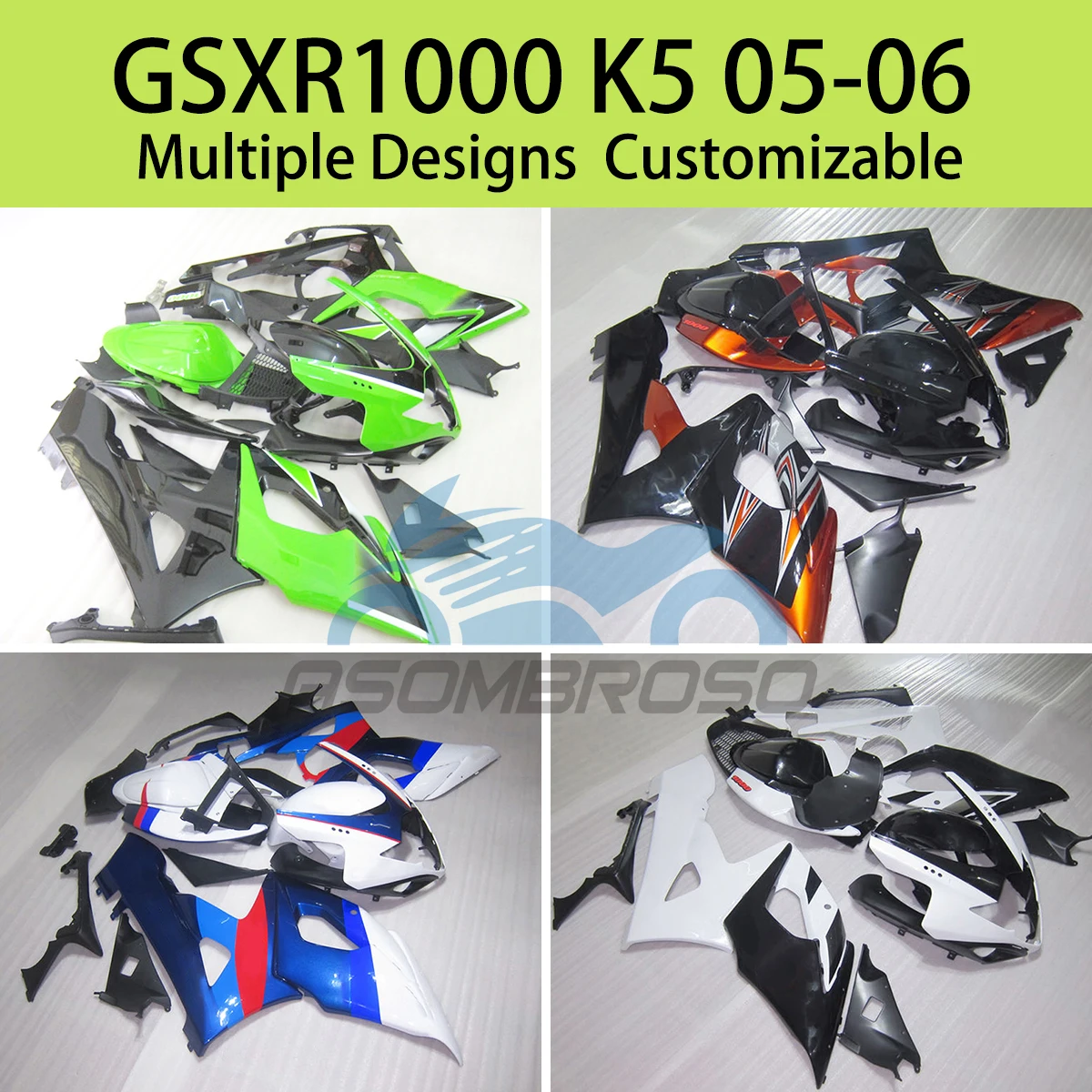 

Motorcycle Fairings for SUZUKI GSXR1000 K5 2005 2006 Modification Accessories Fairing Kit Injection Molding Fit GSXR 1000 05 06