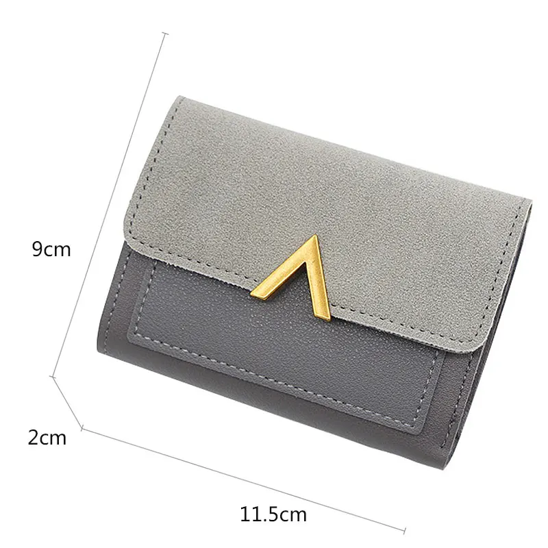 Free Name Engraving Short Women Wallets Slim Credit Card Holder Photo Holder