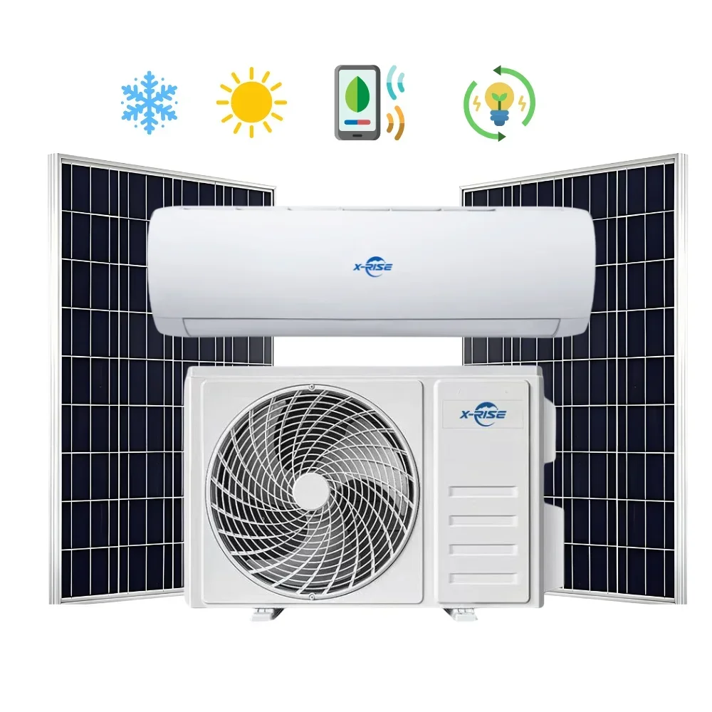 AC/DC Hybrid Solar Air Conditioner Wall Mounted Use New 9000BTU 12000BTU 18000BTU 24000BTU Electric Power 3 Years Room 3