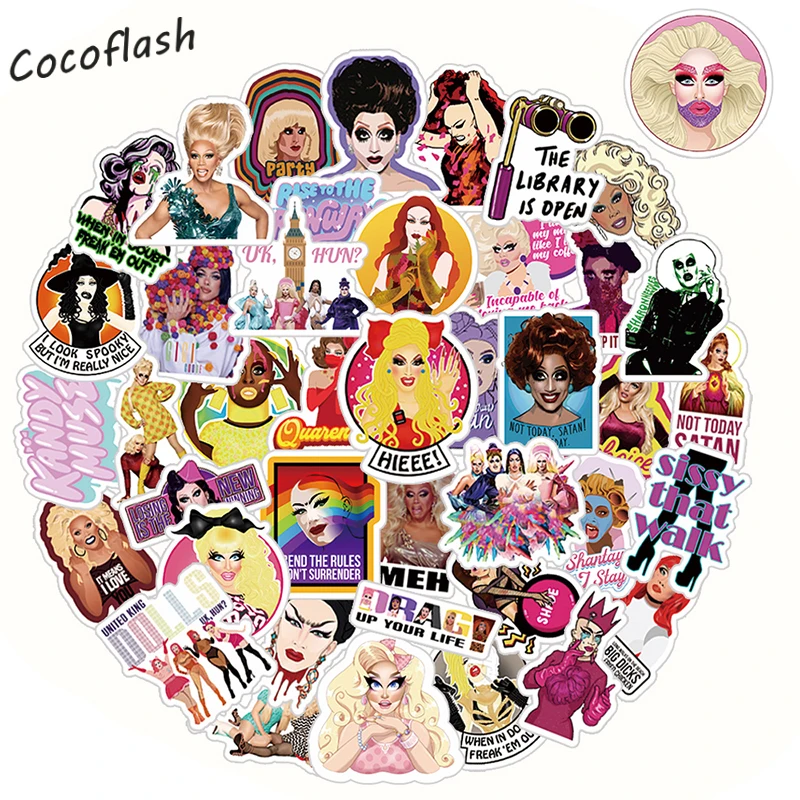 10/50Pcs/set Drag Race: Untucked Classic TV Series Cartoon Waterproof Stickers For Luggage Scrapbook Diy Laptop Helmet Case Gift