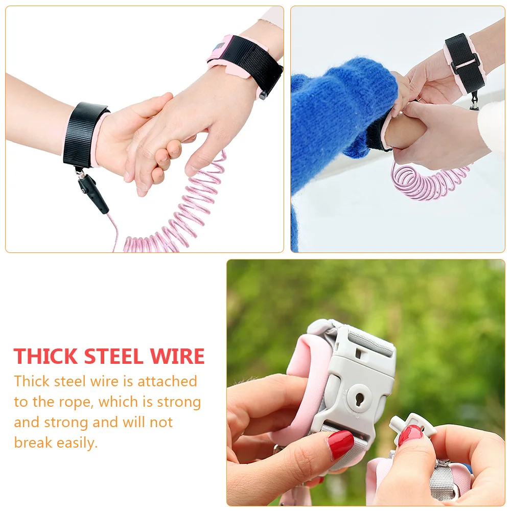 with Lock Anti-lost Rope for Children Toddler Safety Walking Reflective Baby Wristlet Straps