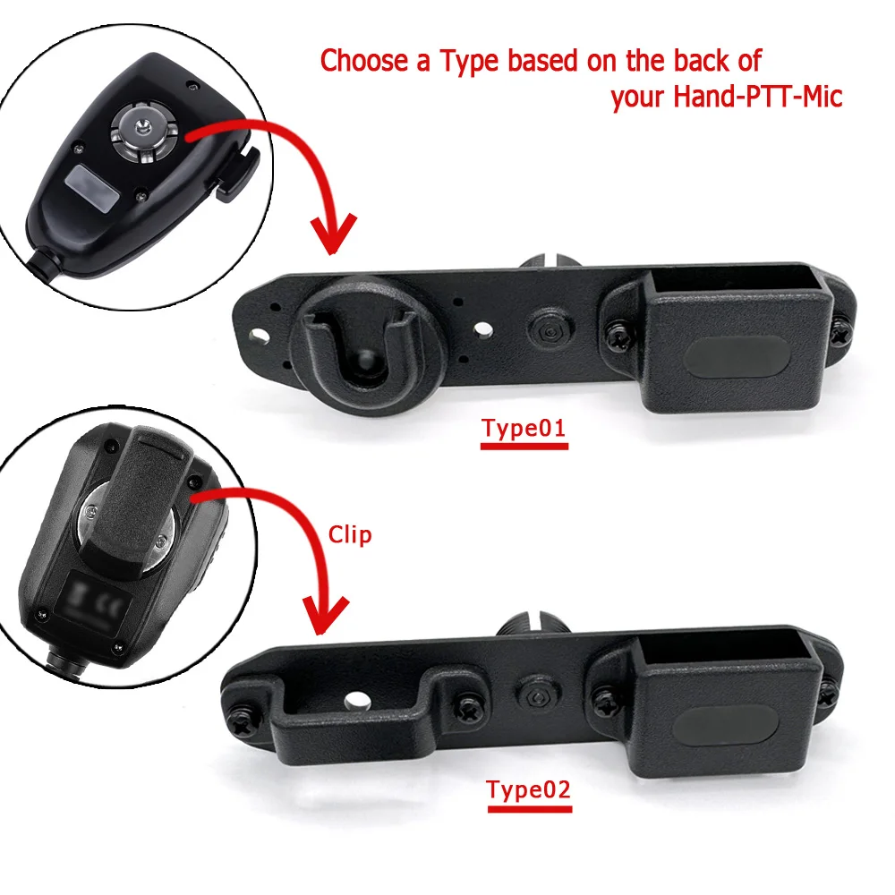 Car Holder Walkie Talkie Bracket Accessories 2in1 in Car Hand PTT Microphone Speaker Mount for Two Way Radio Mount Car Stand