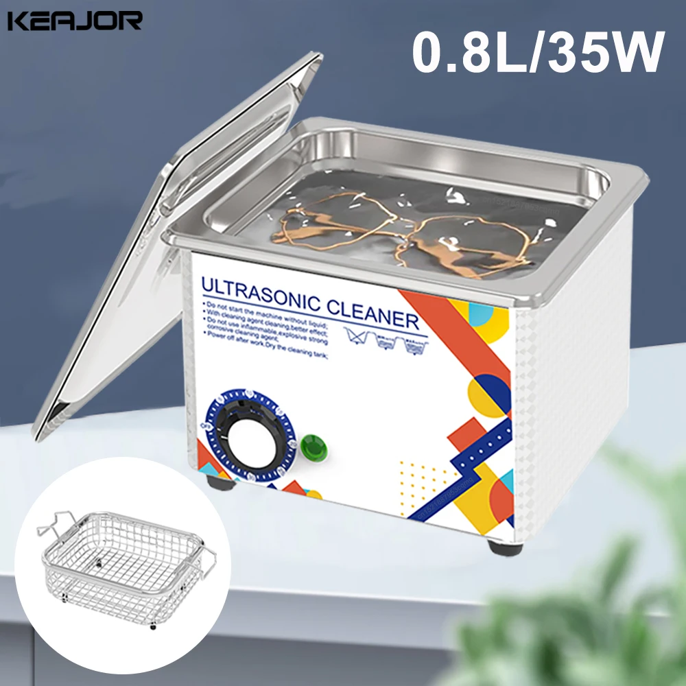 

Ultrasonic Cleaner 35W High Frequency Ultrasonic Glasses Cleaning Machine 800ML Ultrasound Washing Bath For Jewelry Ring Necklac