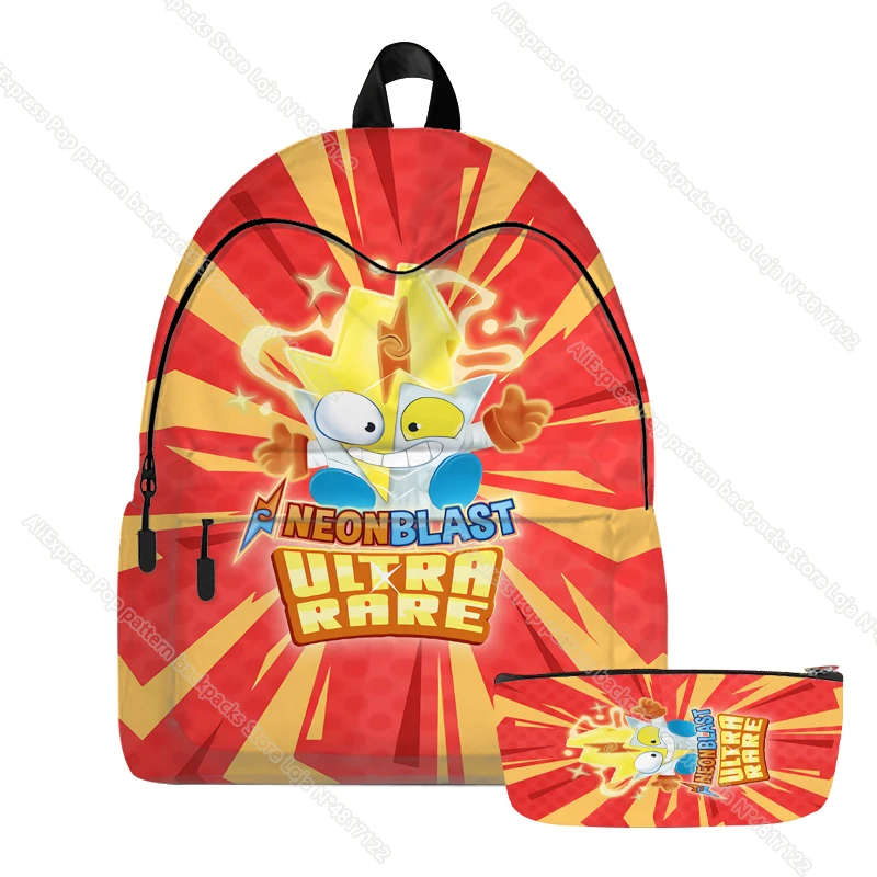 Superthings 8 Kazoom Students Schoolbag with Pencil Case Children Boys Girls Cartoon Anime Kids Teens Backpack