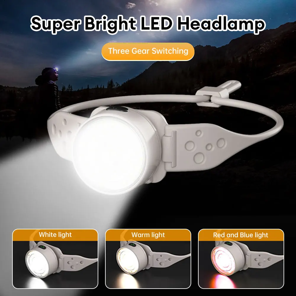 sky touch led headlamp flashlight rechargeable 800 lumens 2 pcs Super Bright LED Headlamp 5 Lighting Modes Flashlight USB Rechargeable 500mah Battery Headlight For Fishing Camping Hiking