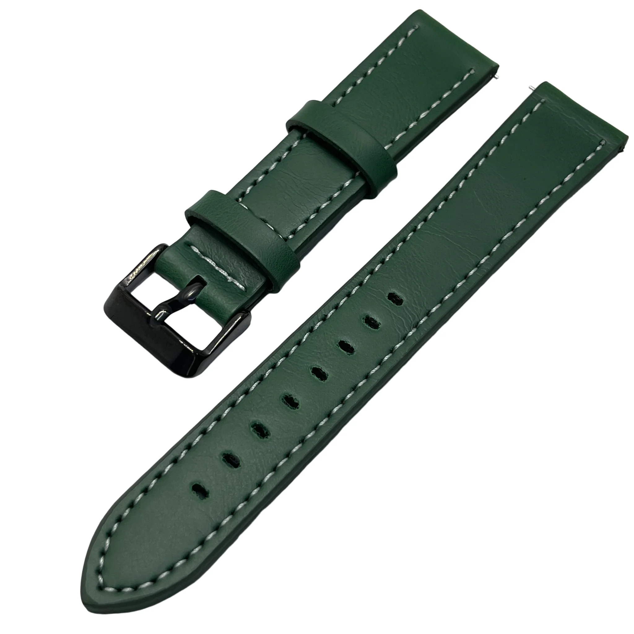 Sleek Black Intelligent Watch Strap with Raw Edge Buckle