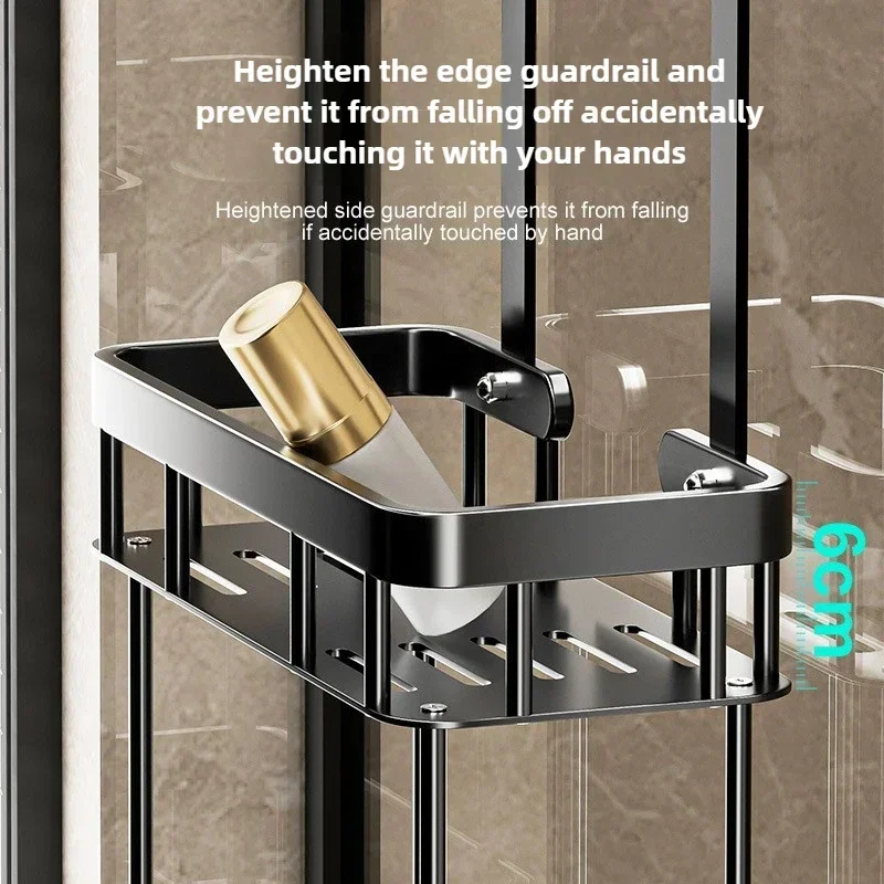 Bathroom Storage Rack Over The Door Shower Caddy Bathroom Hanging Shelf Double Layer Shower Shelf Bathroom Caddy Organizer 5