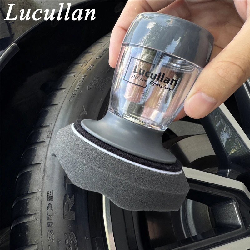 Lucullan All-in-One Tire Shine Applicator Wax Dispense Sponge Kit For Tire  Dashboard Plastic Dressing - AliExpress 34