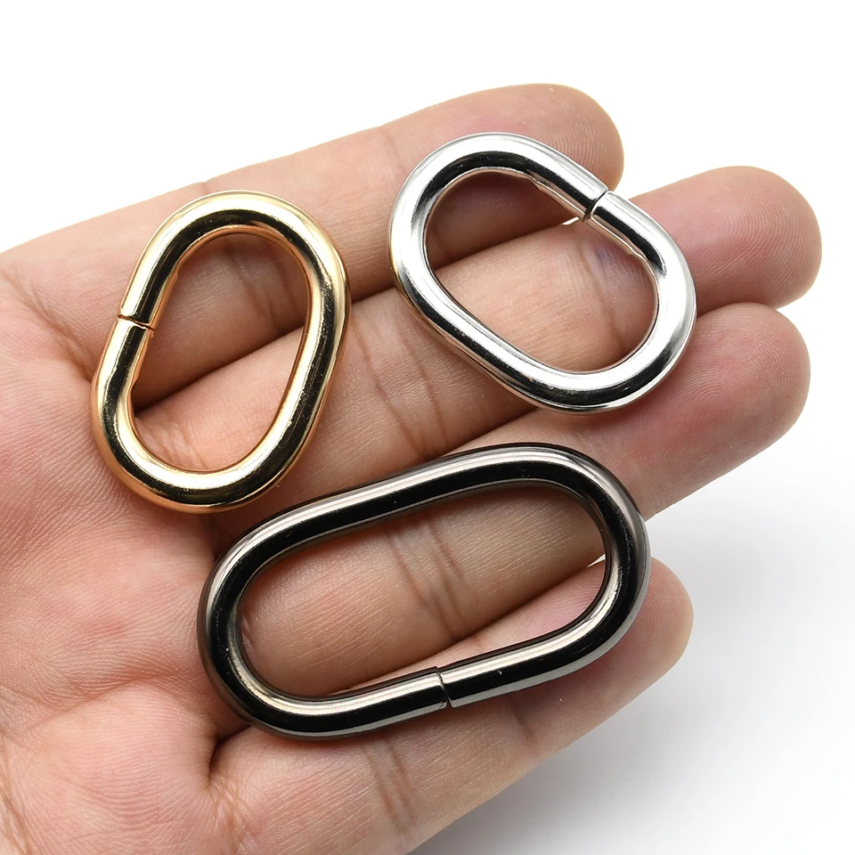 Uxcell 10-Pack Zinc Alloy Oval Rings - Flat Buckles For DIY Bag Straps & Belts
