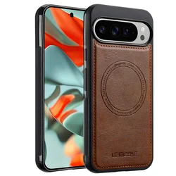 Luxury Magnetic Phone Case Cover for Google Pixel 10ProXL (Brown)