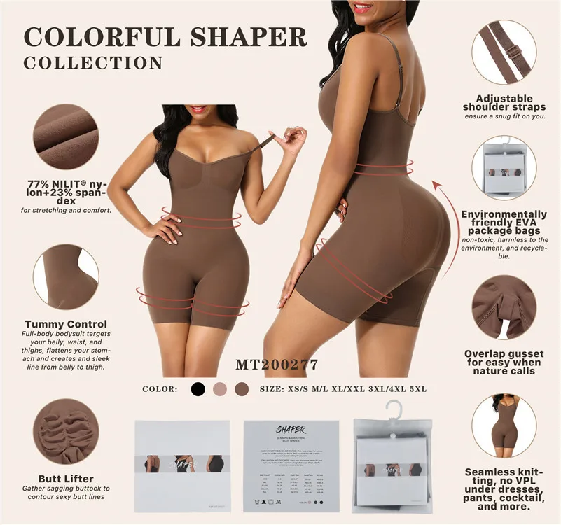 Bodysuit for Women Tummy Control Shapewear Seamless High Waist Flat Belly Belt Stretch Body Shaper body shaper waist trainer waist corset