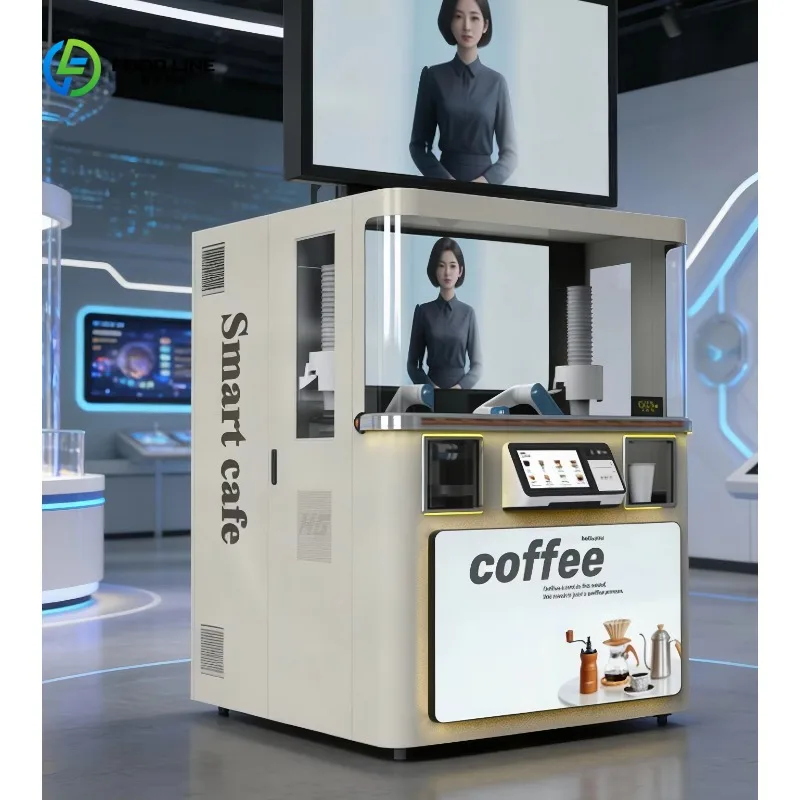 Macchina da Caffè Robotica Self-Service 24H Personalizzata, Funzionamento Autonomo, Alto ROI, Robot Intelligente per Caffè per Investimenti Commerciali
