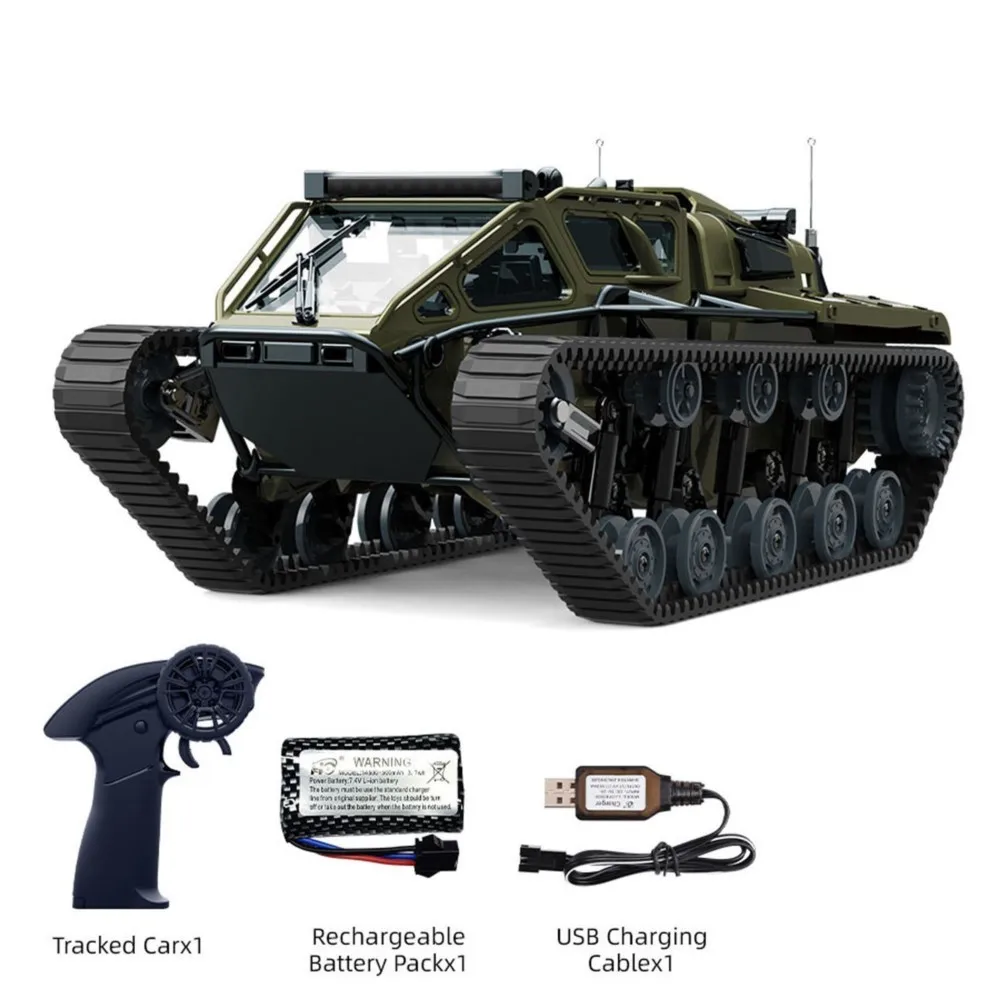 Voiture RC JJRC C8812 1:18 2.4GHz Tout-Terrain Chenilles LED