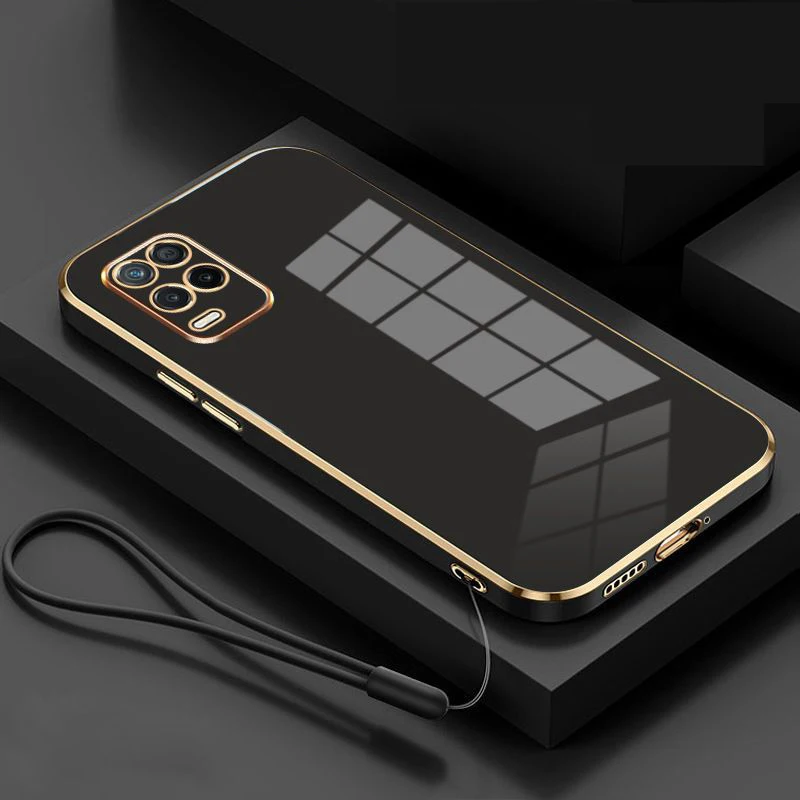 Luxury Square Plating Shockproof Silicone Phone Case Back Cover