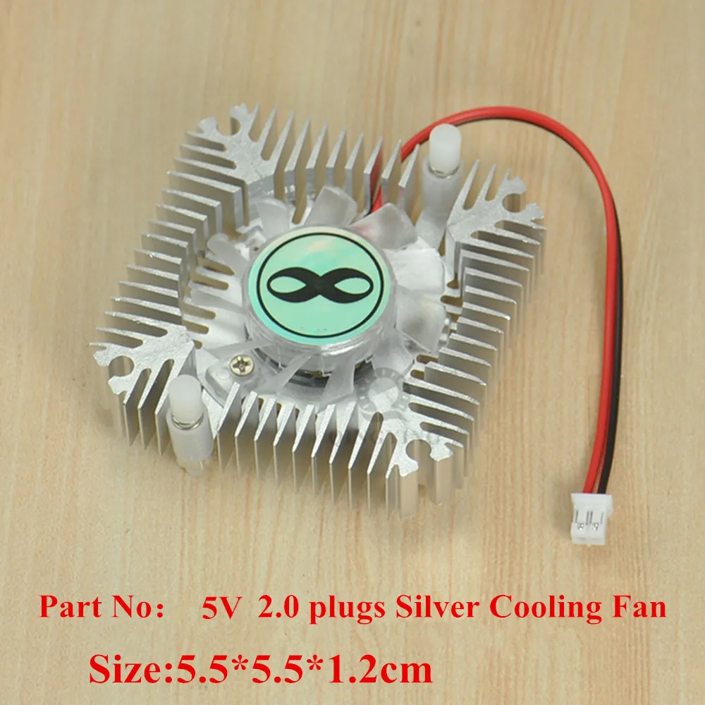 Description Picture 4 of itemAluminum LED Heatsink Cooling With Fan 5V 12V Radiator Cooler Heat Sink For 3W 5W  Electronic Chip IC LED computer Thermal