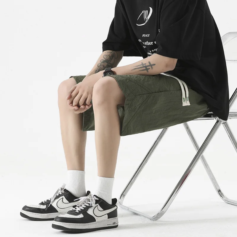 8XL oversized casual shorts for men's summer quick drying and breathable capris for men's oversized loose trendy casual pants