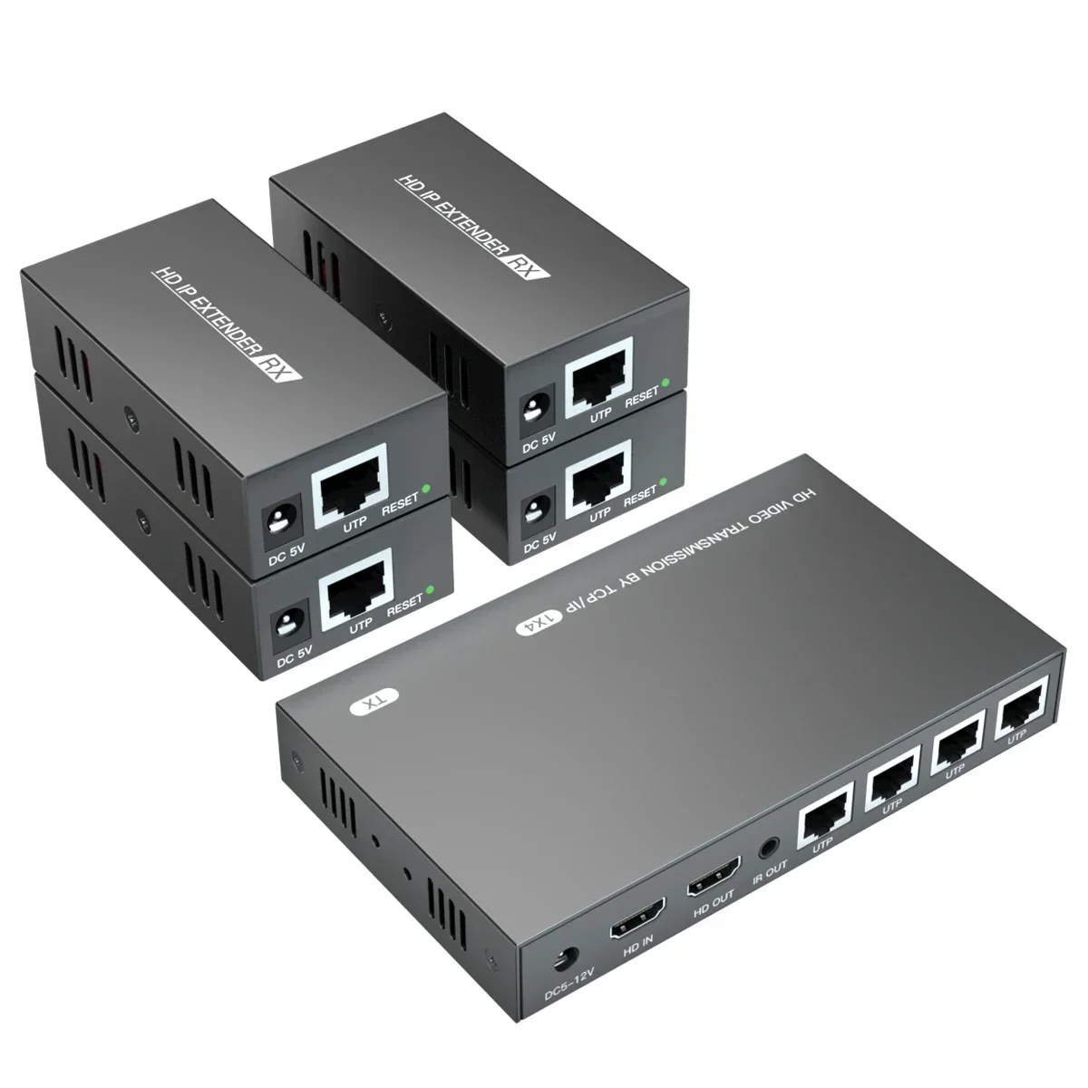 Função ip do Divisor do Extensor de 1x4 Hdmi sobre o Cabo Cat5e Cat6 Ethernet com Loopout-até 60m 200m-gestão Edid 1080p @ 60hz - Image 6