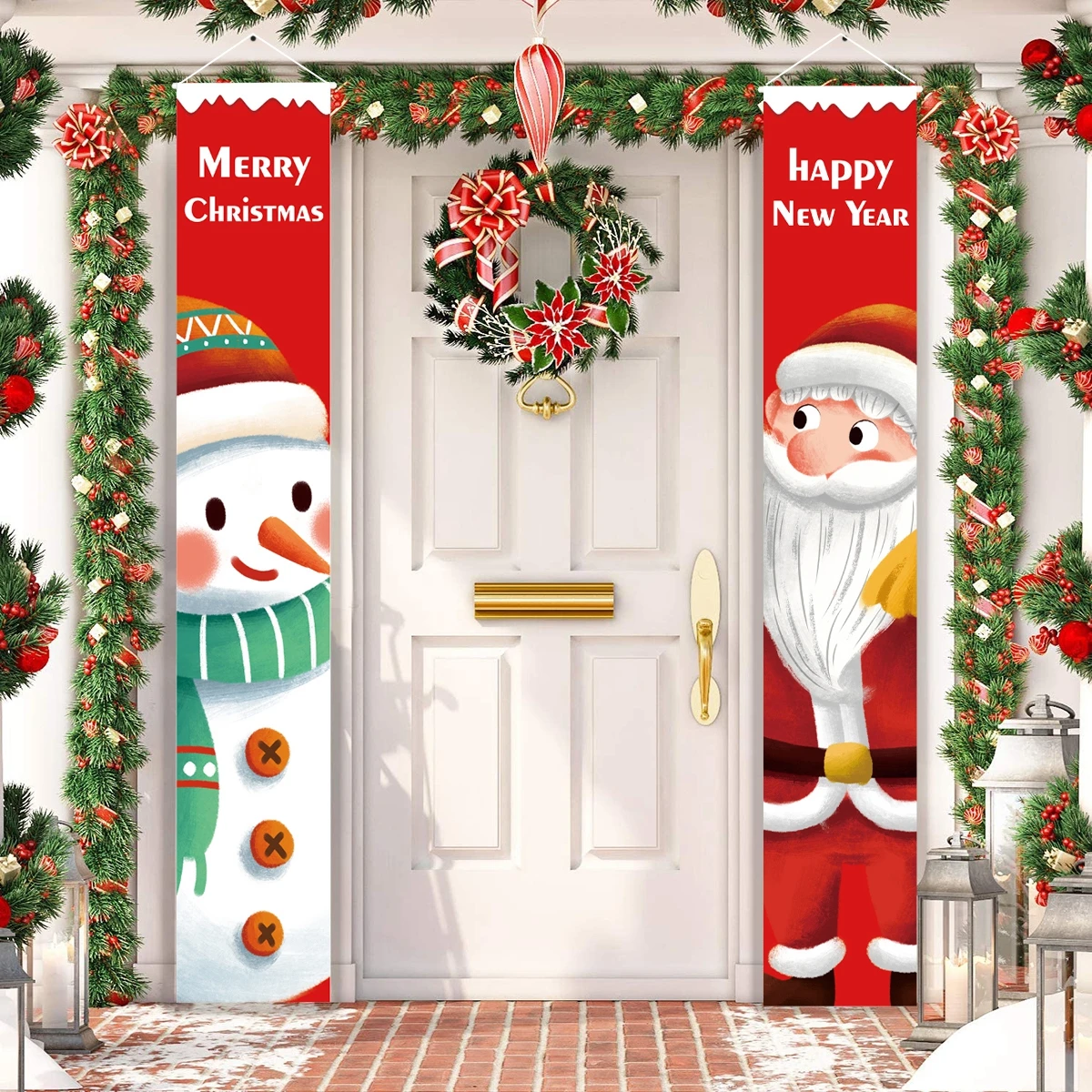 

Christmas Gnome Door Banner Merry Christmas Decoration for Home Cristmas Hanging Ornaments Noel Navidad Xmas Gift Happy New Year