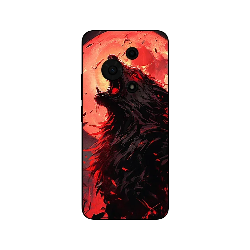Floral Wolf Soft Silicone Phone Cover