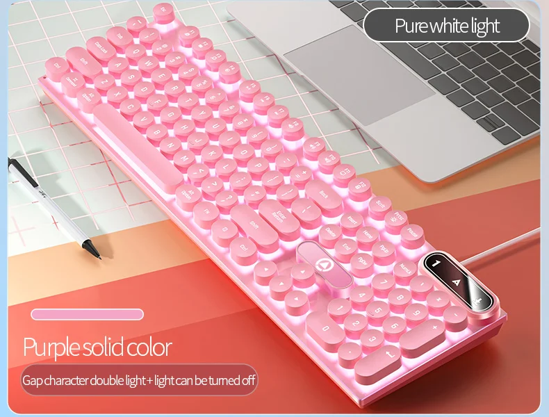 escrever, 104 chaves, teclado prendido, cor combinando,
