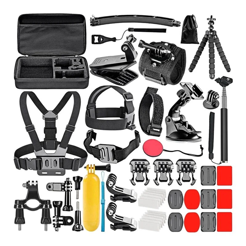 Retail 50 In 1 Action Camera Accessory Kit Custodia Impermeabile Treppiede Per Gopro Hero9 8 Max Insta360 Action Osmo Accessori Sportivi
