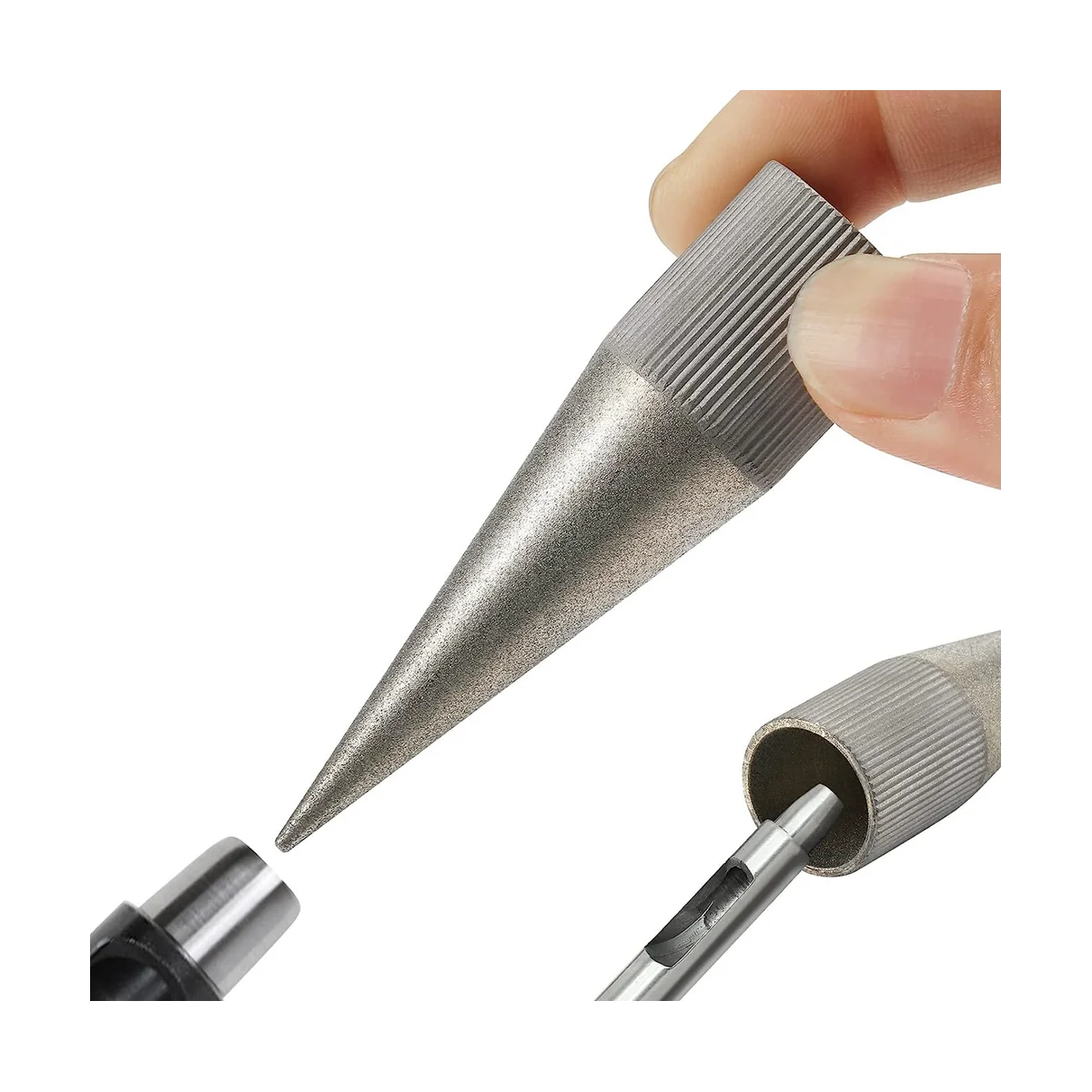 Leather Emery Round Hole Punch Polisher Grinder 3-16MM DIY Leather Punch Edge Sharpener Tool Manual Polishing Tool