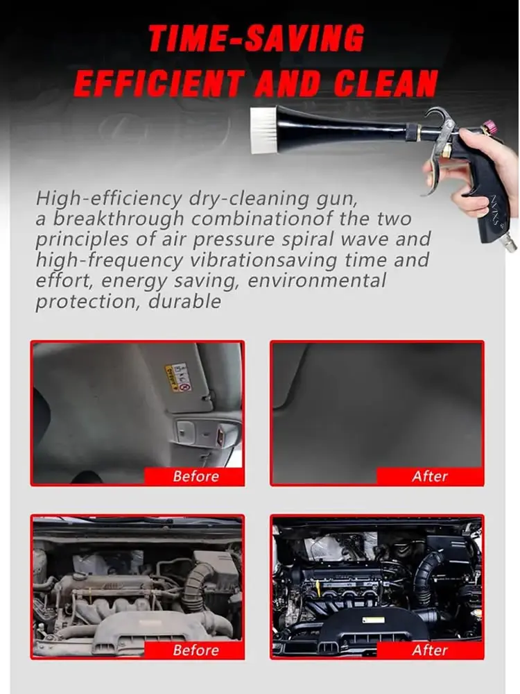 토네이도 에어 블로우 건 자동차 실내 청소 토네이도 건 고압 자동차 디테일링 청소 도구 (노즐 포함)