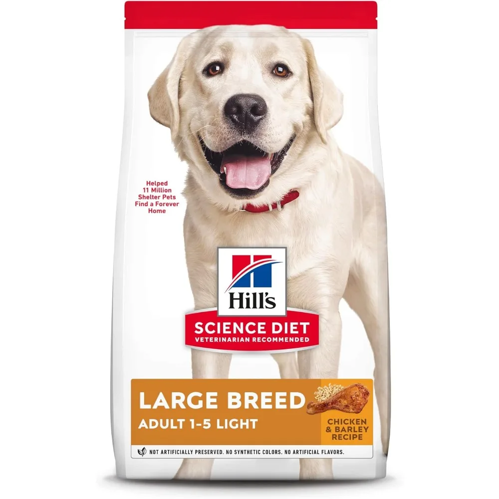 

Dry Dog Food, Adult, Large Breed, Light, Chicken Meal & Barley Recipe For Healthy Weight & Weight Management, 30 lb. Bag