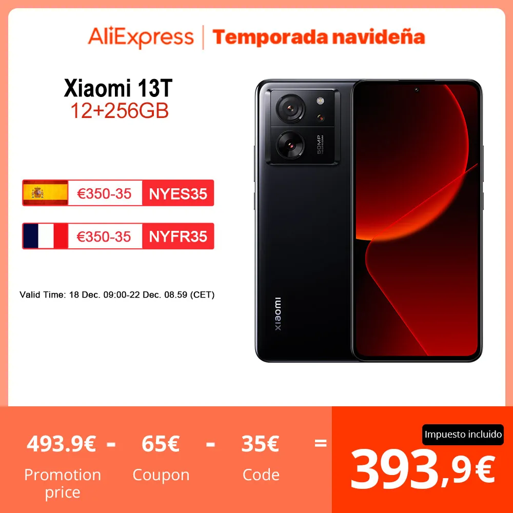 Xiaomi-Smartphone 13T, lente óptica profesional Leica, alimentado por carga turbo de 67W, batería de larga duración de 5000mAh