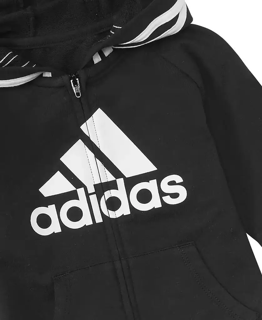 Adidas|Baby Boys or Baby Girls Logo Full Zip Hooded Coverall 3