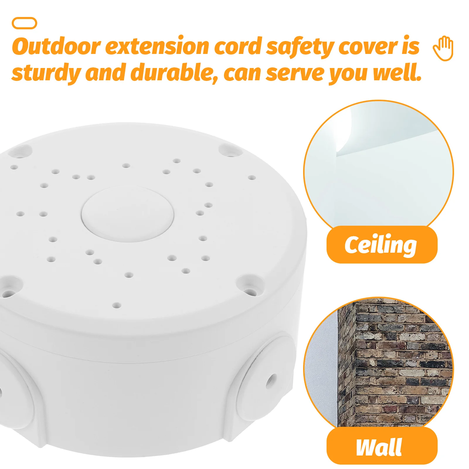 HemisphericalBoxCameraHolderOutdoorWireCoverWeatherproofOutlet