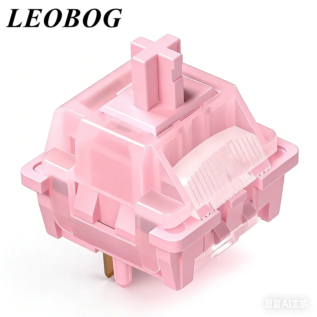 LEOBOG 무소음 택타일 스위치 기계식 키보드 워크스노우 스위치 5핀 공장 윤활 POM 축 42gf 커스텀 F75 F87 액세서리