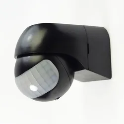 Premium Outdoor PIR Infrared Motion Sensor with Automatic Lighting Switch - 30M Coverage, 180° Detection, Ideal (Black)