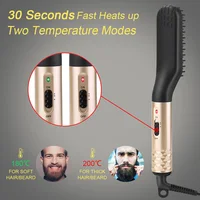 Electric Hot Comb Straightener Multifunctional Quick Heated Men Beard Care Brush Beard Anti-Scald Straightener Comb Hair Tools 2