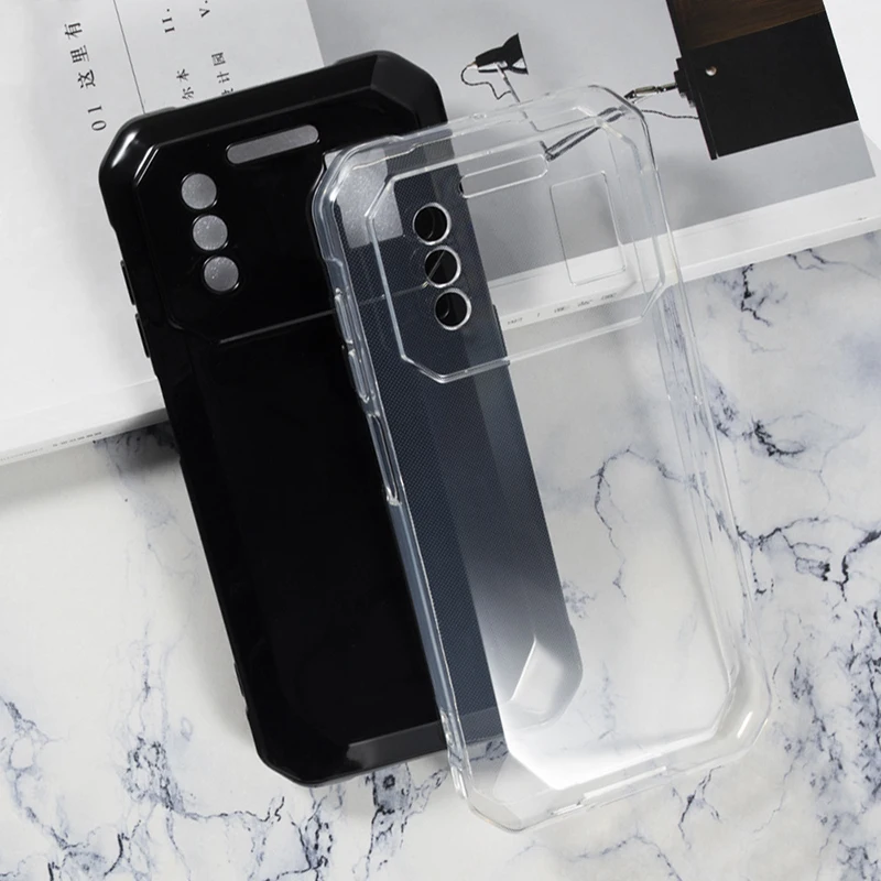 Premium Soft TPU Transparent Black Phone Case - Ultra Slim Silicone Protective Back Cover