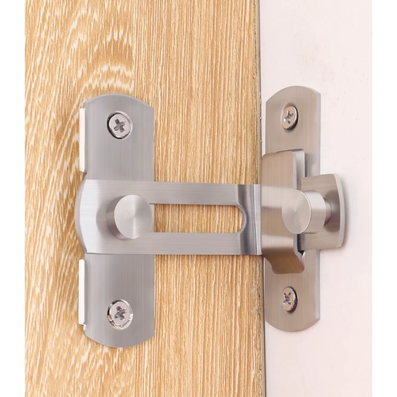 90 Right Angle Door Latch Stainless Steel Door Lock Bolt for Barn Sliding Flip Buckle Household Hardware Supplies